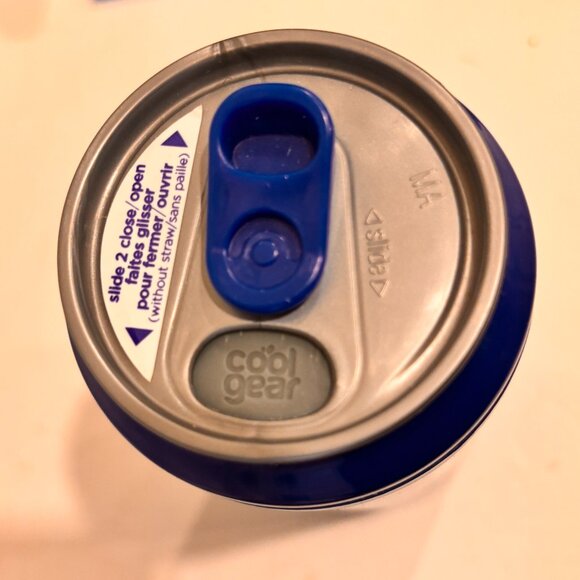 Cool Gear 16oz Can Travel Mug with Straw Radial Star Graphic NWOT Plastic - Picture 6 of 11